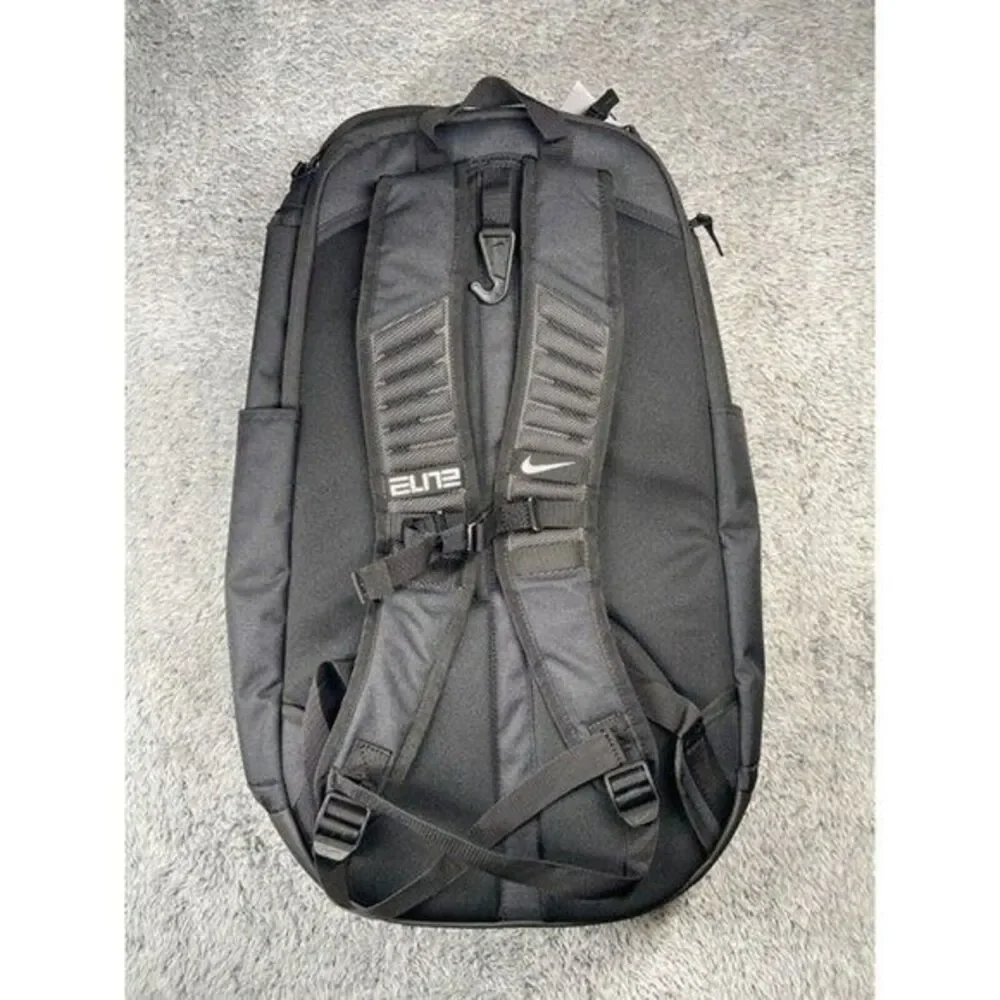 Nike Elite Hoops Pro Stripes Basketball Backpack Black Metallic One Size